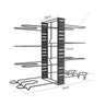 Adjustable Double-Sided Iron Pot Rack for Kitchen Storage