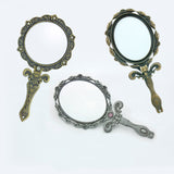 Retro Portable Handheld Metal Makeup Mirror