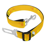 DDFS Dog Car HarnessCute Yello Bee Seat Belt Harness Different Pattern Dog Car Harnesses Dog Seat Belt for car Yellow Bee