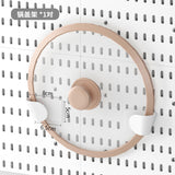 Wall-Mounted Storage Rack with Hooks for Home Use