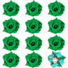 Yilloog 12 Pack Rose Hair Clip Flower 2.8 Hairpin Floral Brooch Floral Hair Clips Mexican Hair Flowers Hairpin Party Supplies for Women Rose Hair Accessories Wedding Pack(Green)