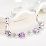 S925 Silver Jewelry with Stylish Amethyst Bracelet