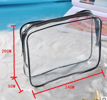 Waterproof Makeup Bag Set with Transparent Pouch