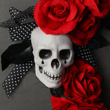Rose Skull Garland Wreath for Home Holiday Decoration