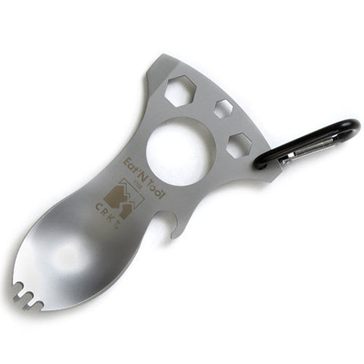 Outdoor Multi-Tool Camping Gear with Spoon, Fork, Opener