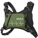 NOOLA Running Chest Pack for Men Women Lightweight Running Vest Reflective Gear Sport Chest bag with Phone Holder Workouts Outdoor Pack for Running Hiking Cycling Jogging Green