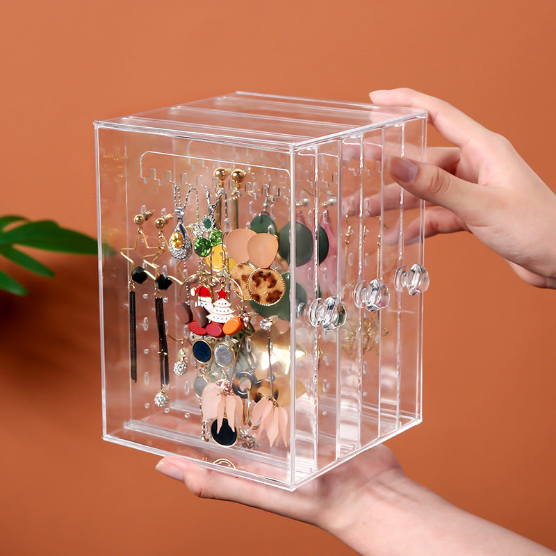Transparent Jewelry Organizer Display Box for Earrings