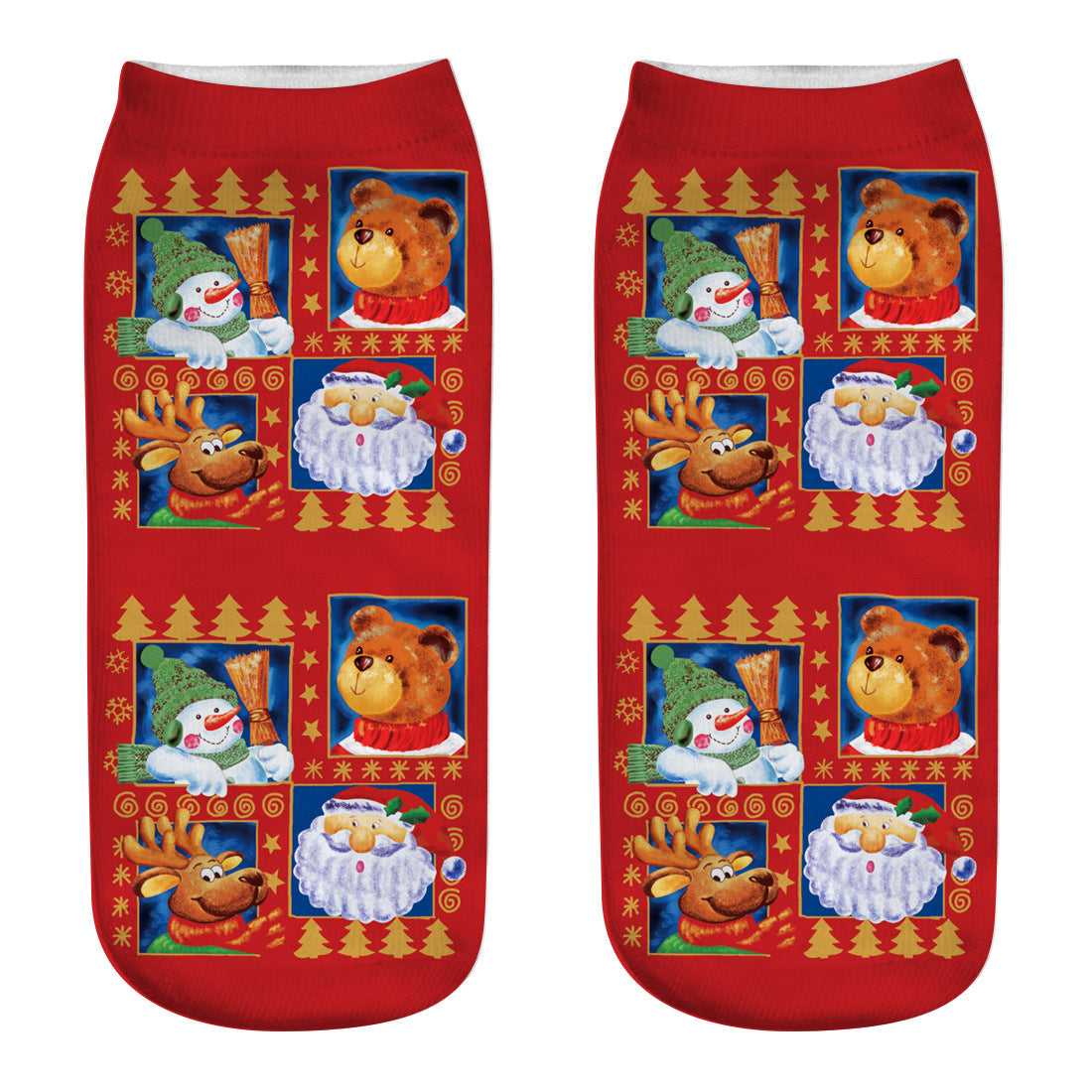 New 3D Printed Christmas Socks for Women
