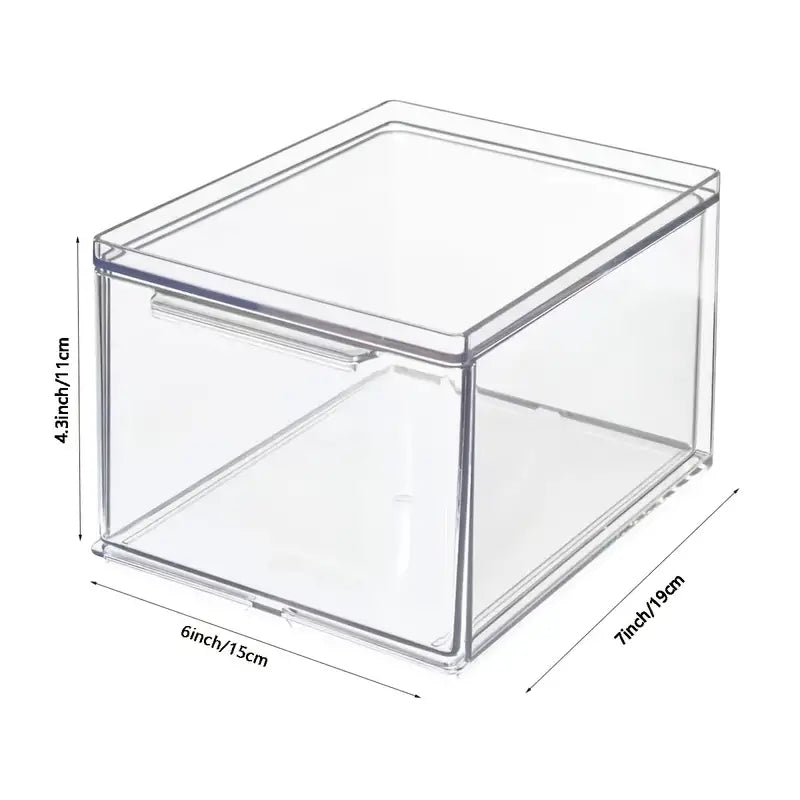 Stackable Acrylic Makeup Organizer with Storage Drawers