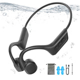 Bone Conduction Headphones SwimmingIP68 Waterproof Headphones for Swimming with Mic Built-in 32GB MP3&10H PlaytimeOpen Ear Bluetooth 5.3 Underwater Headphones for Swimming.Running. (Black)