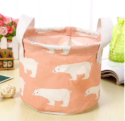 Cosmetic and Snack Storage Bins with Flamingo Design