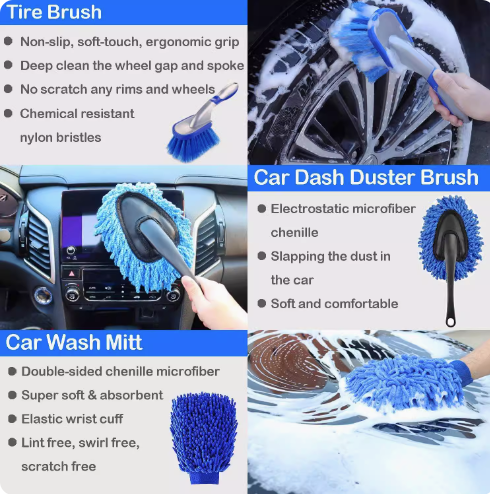 26-Piece Car & Home Cleaning Brush Set