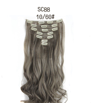 Colored High-Temperature Synthetic Hair Clip-In Extensions