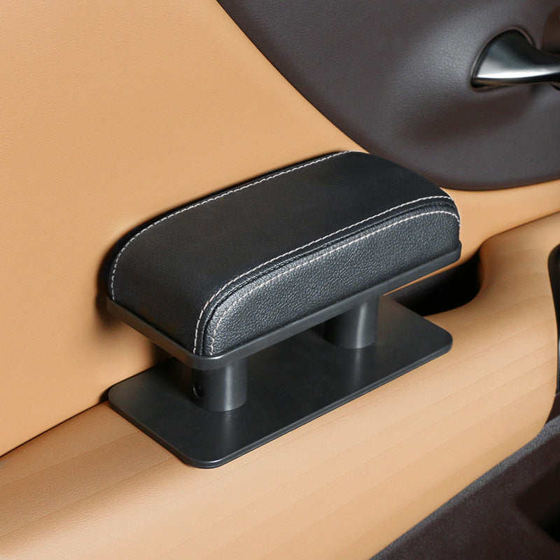 Universal Leather Armrest Pad for Car with Adjustable Height