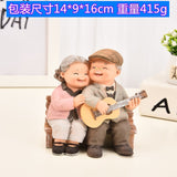 Creative Elderly Couple Figurine for Home Decor Gift