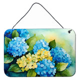Hydrangeas in Watercolor Wall or Door Hanging Prints