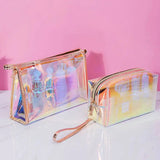 Colorful Holographic Cosmetic Bag for Beauty Routine