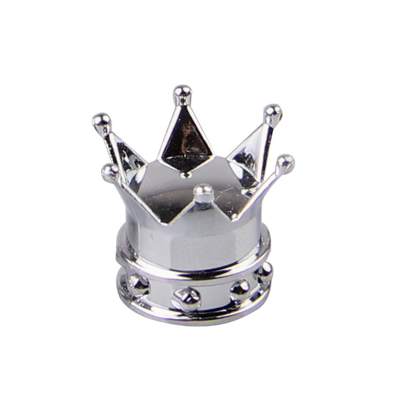 Crown Tire Valve Stem Caps for Universal Car Decor