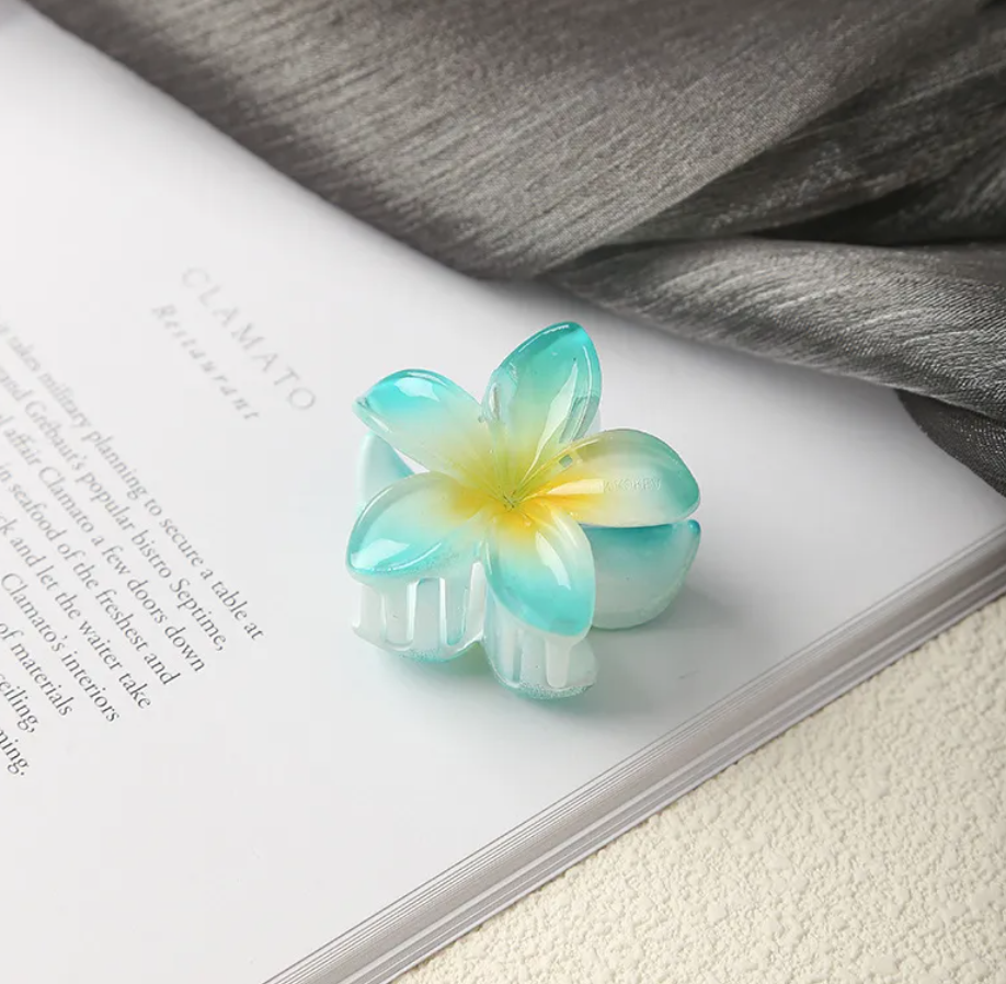 Mini Plumeria Claw Hair Clip