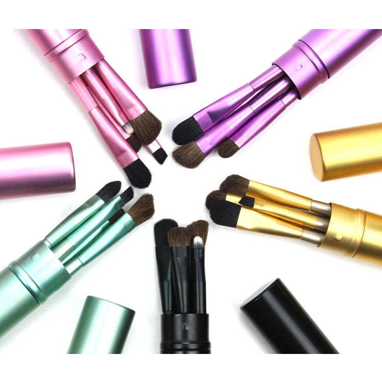Portable Makeup Brush Set with 5 Eye Brushes