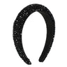 VOCOSTE Rhinestone Headband Bling Padded Hairband Sparkle Faux Crystal Headbands Hair Accessories for Women Black 1.18 Inch Wide
