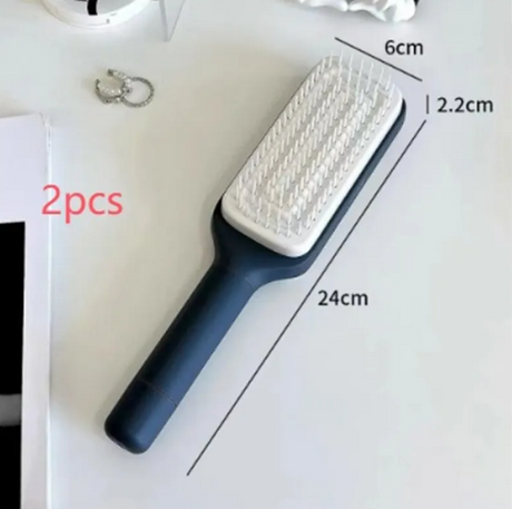 4-in-1 Self-Cleaning Hair Brush