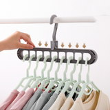Multi-Functional Nine-Hole Clothes Hanger for Storage
