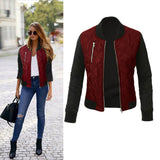 Fashionable Zippered Padded Jacket for Women