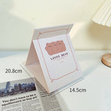 Cute Folding Makeup Mirror - Heart Desktop Design