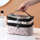 Transparent Travel Makeup Organizer with Large Capacity