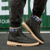 Men's Waterproof High-Top Hiking Boots for Outdoors