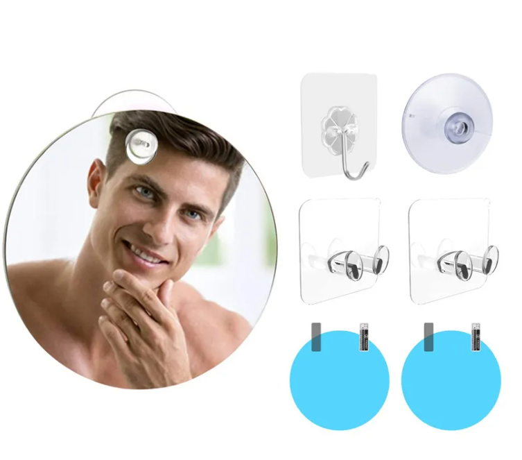 Anti-Fog Suction Makeup & Shaving Mirror