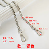 Metal Bag Chain with Woven Shoulder Strap