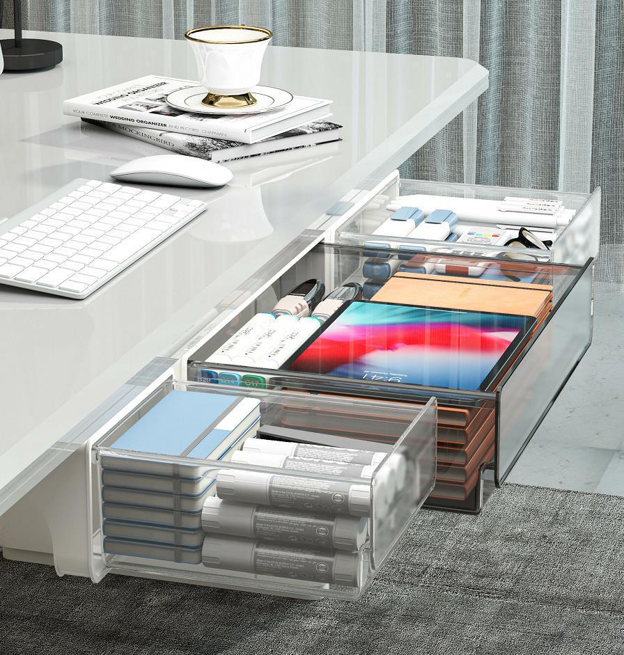 Hidden Sticky Drawer for Under the Table Storage