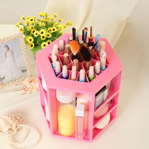 Hexagon Cosmetic Organizer and Storage Rack