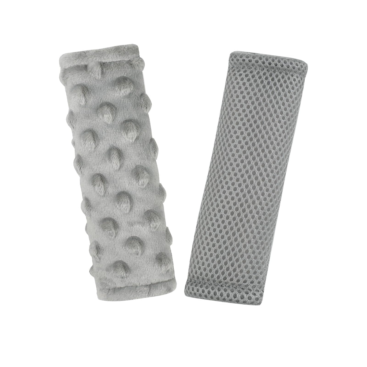 WINGHENLEE Baby Car Seat Strap Pads Car Seat Strap Shoulder Covers for Baby Infant Toddler Double-Sided Car Seat Belt Covers for Stroller/Pushchair/Baby SwingSoft Flannel & Mesh Gray