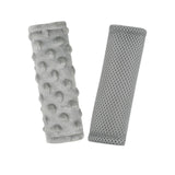 WINGHENLEE Baby Car Seat Strap Pads Car Seat Strap Shoulder Covers for Baby Infant Toddler Double-Sided Car Seat Belt Covers for Stroller/Pushchair/Baby SwingSoft Flannel & Mesh Gray
