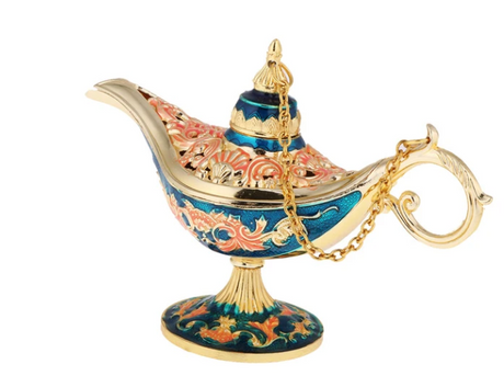 Aladdin Lamp - Vintage Small Home Decor Wish Lamp