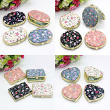 Retro Cloth Double-Fold Mini Makeup Mirror