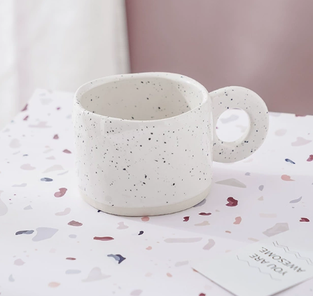 Korean Style Ink Splash Ceramic Mug for Coffee and Tea