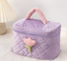 Cute Corduroy Travel Cosmetic Organizer Bag for Women