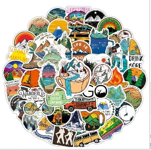 Outdoor Travel Camping Sticker Set (100 Pcs)