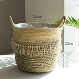 Large Woven Flower Pot Set for Nordic Home Decor