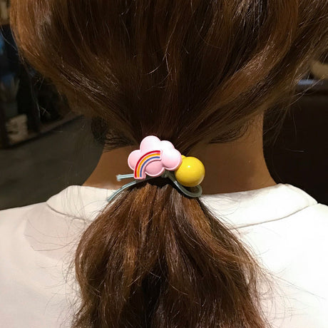 Rainbow Cloud Hair Tie for Cute Bun Hairstyles