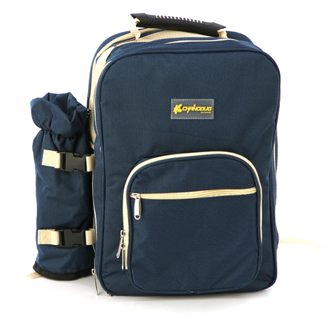 4-Person Picnic Bag with Camping Utensils and Gear