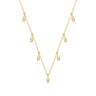 S925 Silver Choker Necklace with Water Drop Design