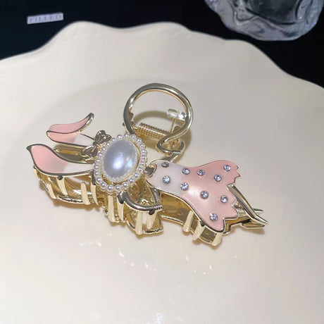 Rose Butterfly Tassel Hair Claw Clip for Elegant Look
