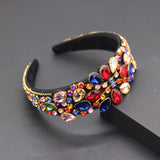 Elegant Baroque Colorful Rhinestone Hairband Accessory