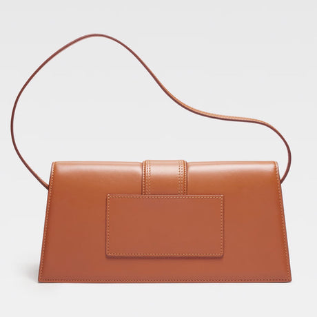 Jacquemus Smooth Calfskin Shoulder Bag Brown - Women's