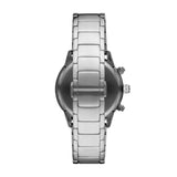 Emporio Armani Silver Steel Chronograph Watch - Men's